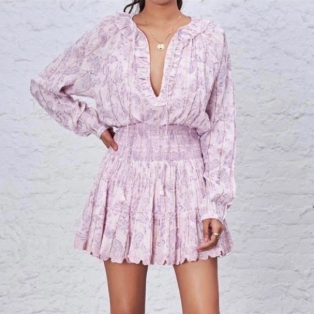 House of Harlow 1960 x Revolve Ajay Pink Paisley Dress
